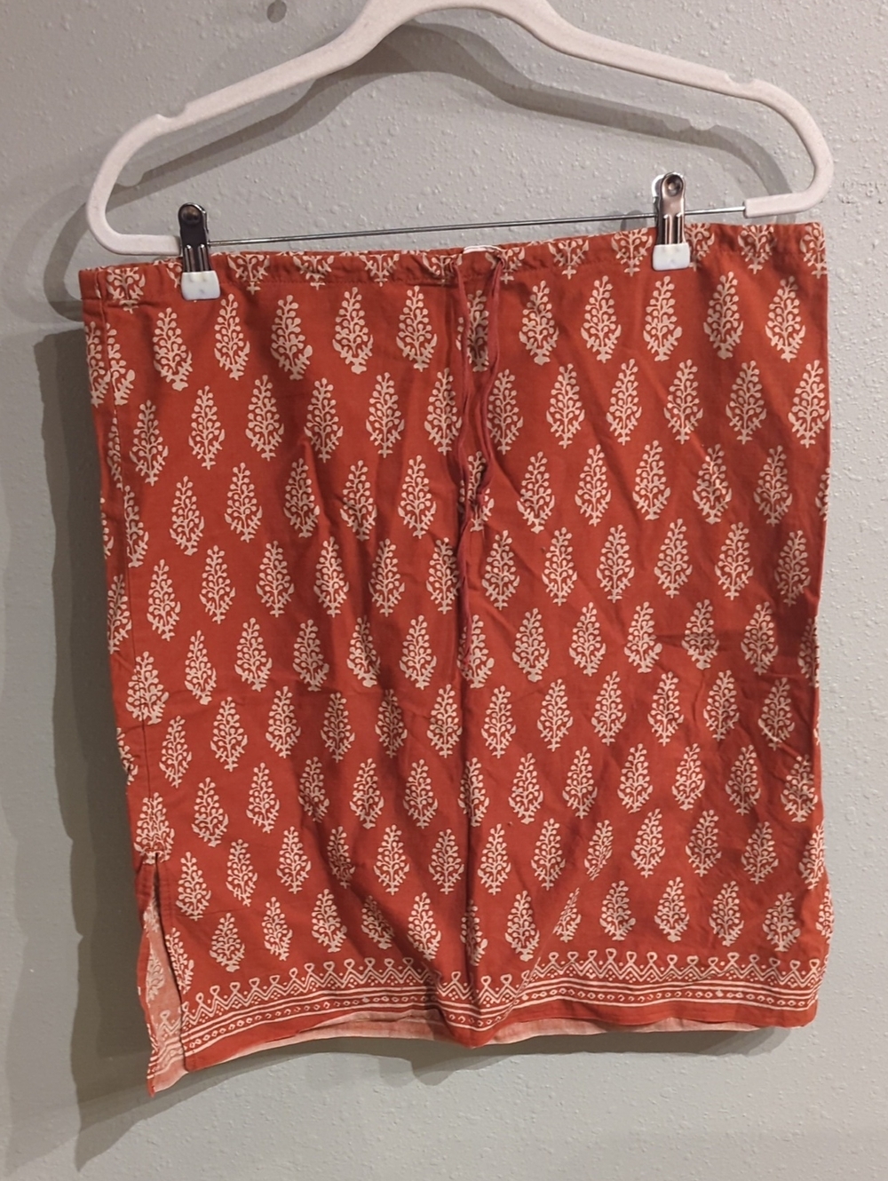 Festival A & F  Skirt Print Printed Straight Side Slits Cotton Sml Boho
